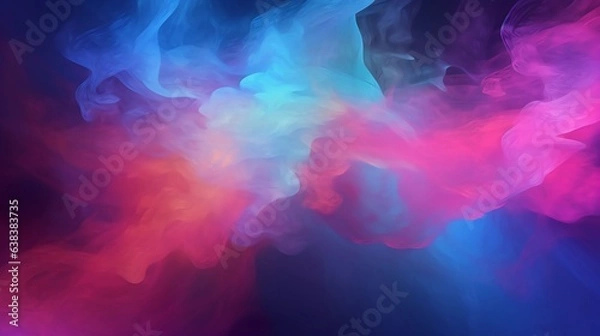 Fototapeta Abstract colorful multicolored smoke spreading bright background