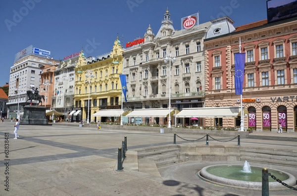 Obraz Piazza Ban Jelacic, Zagabria