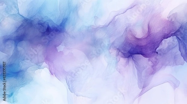 Obraz abstract blue and purple fluid watercolor wash background 