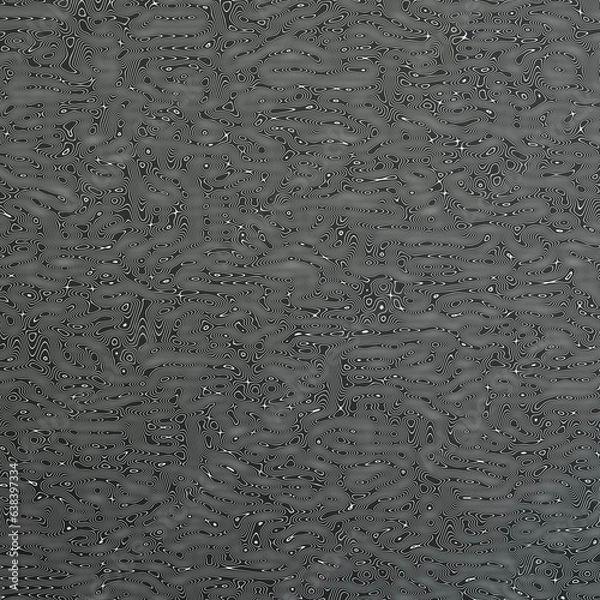 Fototapeta Black and white, steel pattern. DAMASCUS knife, Damascus steel, background, website banner, and fabric pattern. lines and smooth. tribal and indigenous style. 3D rendering illustration.