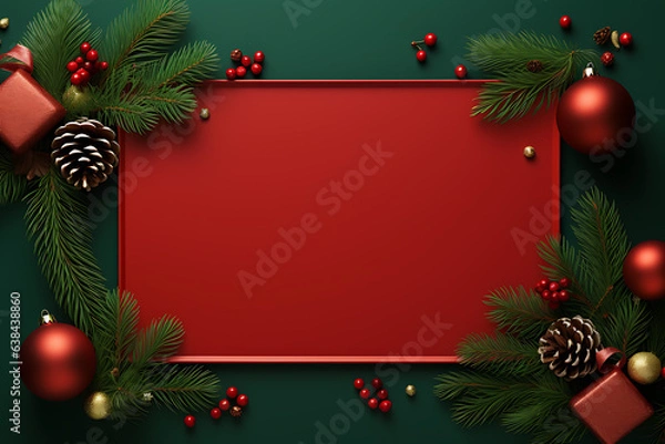 Fototapeta Christmas banner with blank space for text