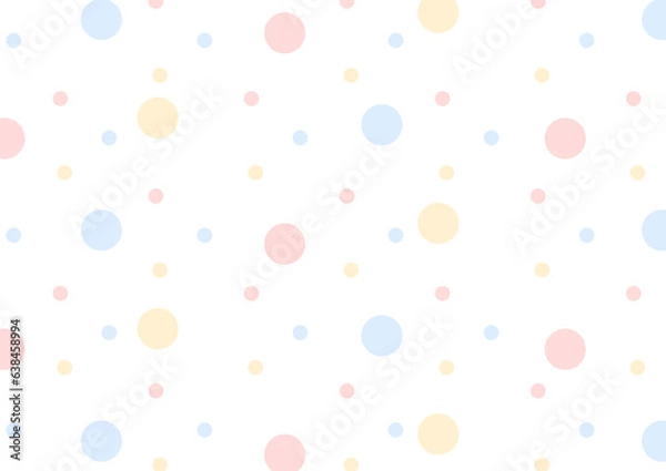 Obraz 背景　大小のカラフルな水玉パターン