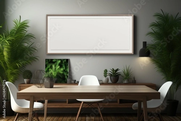 Fototapeta Mock up Corporate branding frame. isolate background. Generative AI