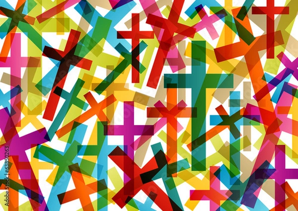 Obraz Christianity religion cross concept abstract background vector