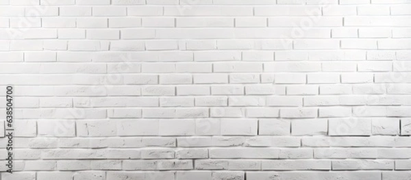 Fototapeta White brick wall newly constructed as backdrop