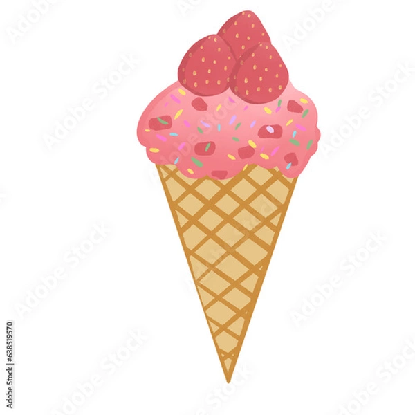 Obraz strawberry ice cream