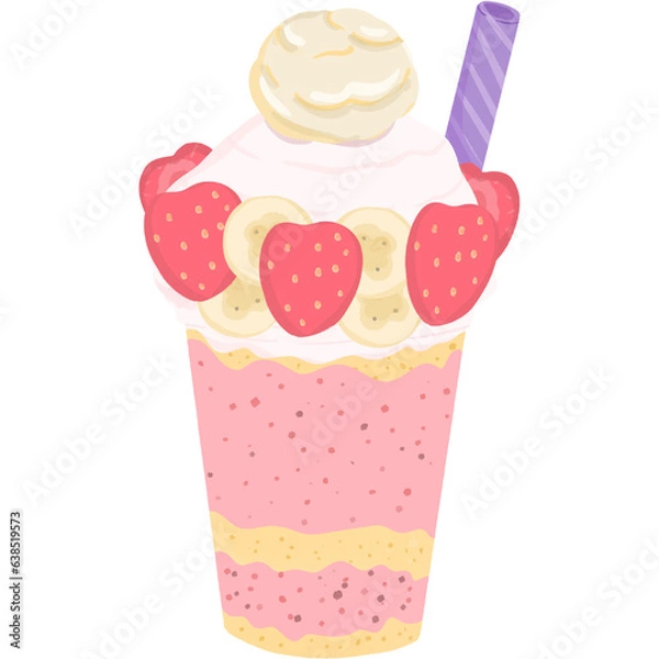 Obraz Strawberry yogurt 