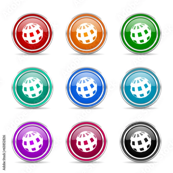 Fototapeta earth  icon vector set