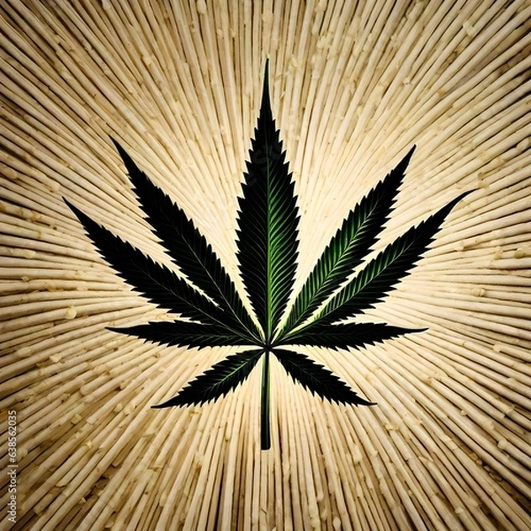 Fototapeta cannabis leaf background