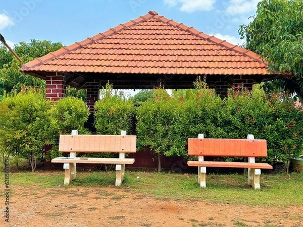Fototapeta bench in the park