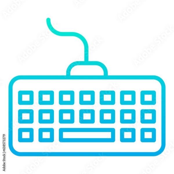 Fototapeta Outline gradient Keyboard icon