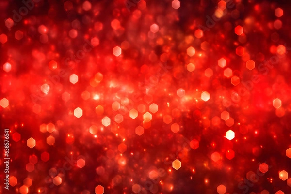 Fototapeta Abstract red defocused lights backgroud. Generative AI