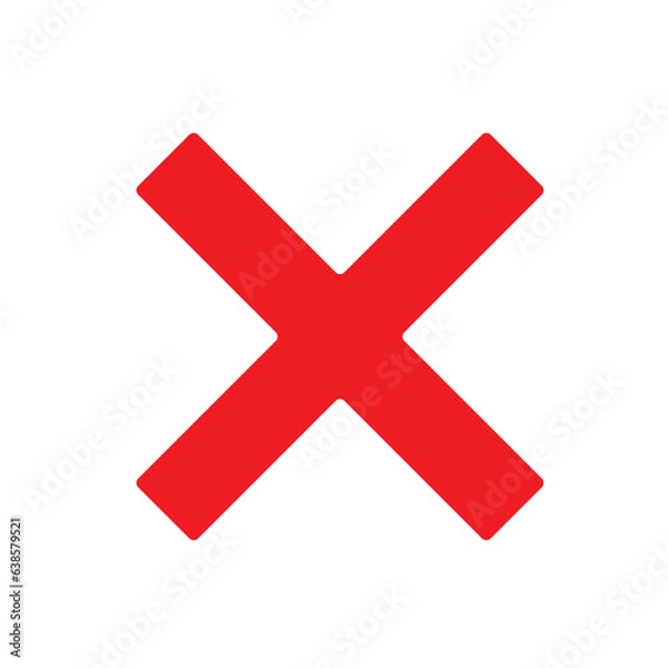 Fototapeta red cross mark