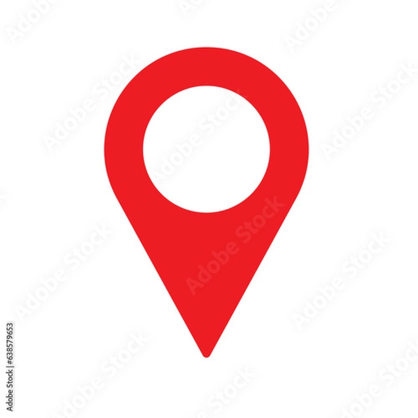 Fototapeta red map pointer