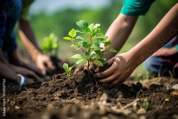 Obraz Planting trees