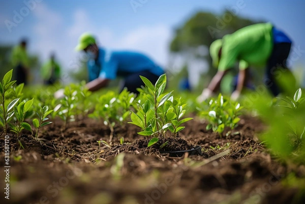 Obraz Planting trees