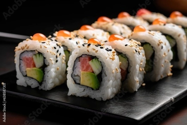 Fototapeta sushi rolls