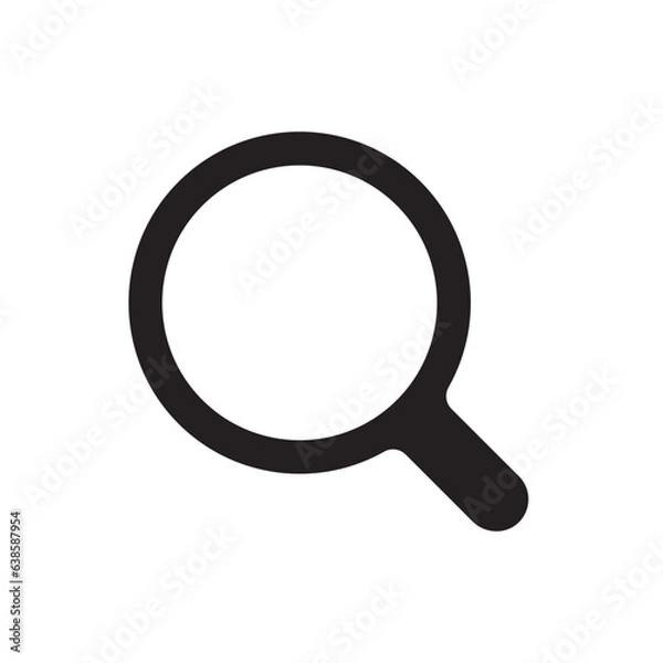 Fototapeta magnifying glass isolated on white