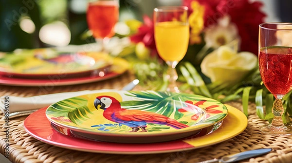 Obraz christmas table setting