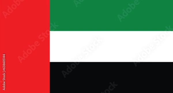 Obraz United Arab Emirates flag vector isolated on white background