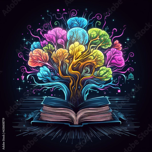 Fototapeta abstract image of colorful brain