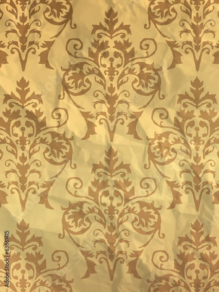 Fototapeta Wallpaper pattern on crumpled paper texture 4