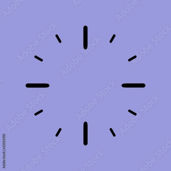 Obraz Abstract minimalist clock on blue background