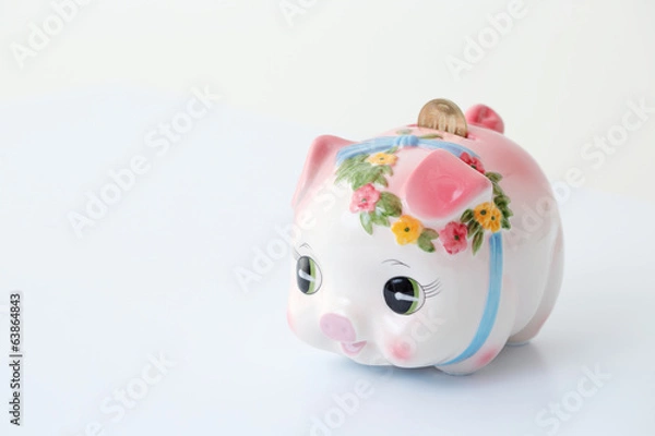 Obraz ブタの貯金箱