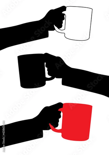 Obraz Hands Holding Mugs