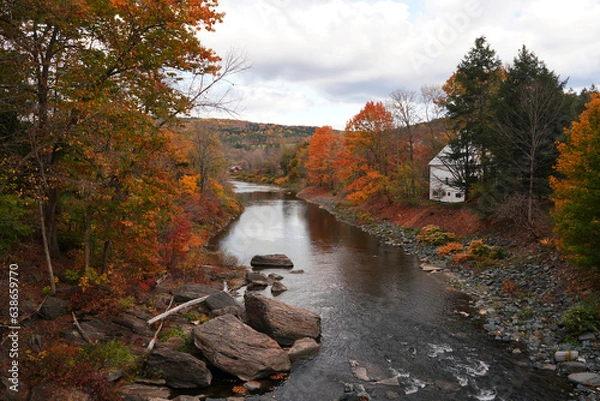 Obraz vermont autumn fall