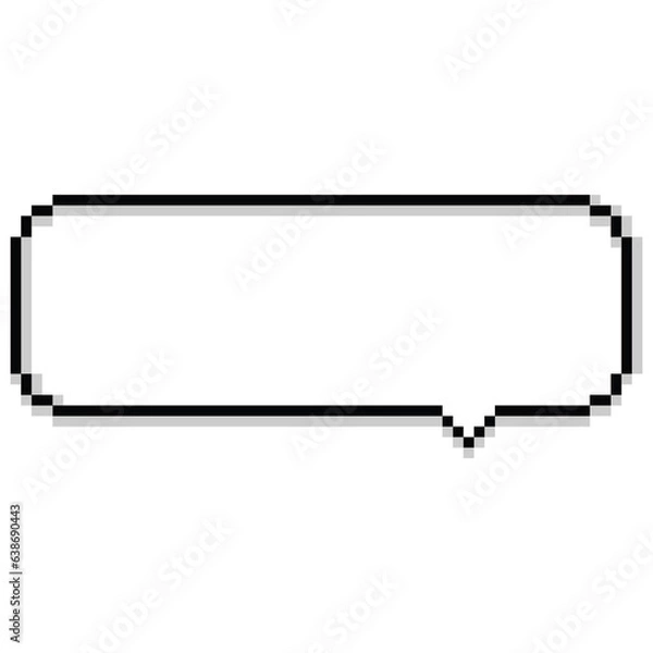 Fototapeta Pixel art cartoon speech balloon 11
