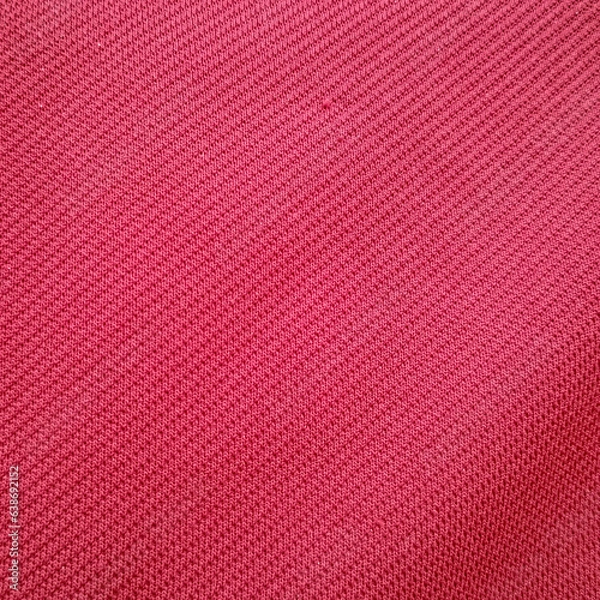 Fototapeta red fabric texture, red fabric texture background, close-up of threads 