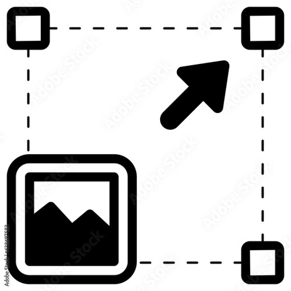 Fototapeta resize image icon