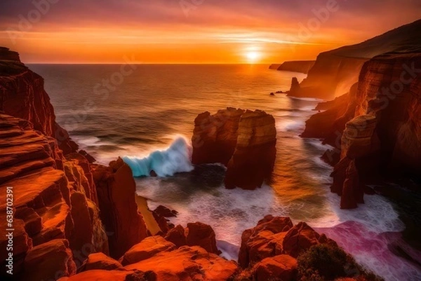 Obraz sunset over the sea