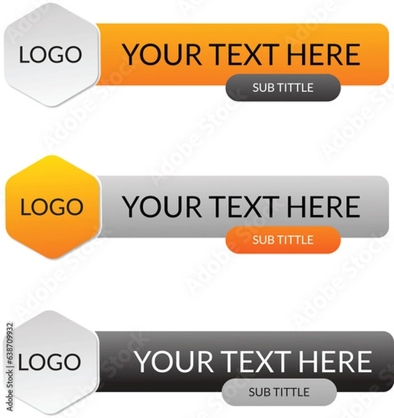 Obraz Geometric modern lower third banner template design