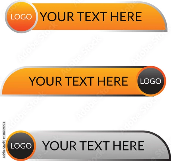 Obraz Geometric modern lower third banner template design