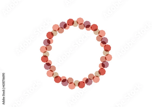 Fototapeta キラキラビーズのようなイラスト_くすみカラーブラウン系