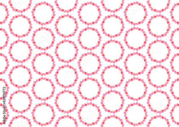 Fototapeta キラキラビーズのようなイラスト_ピンク