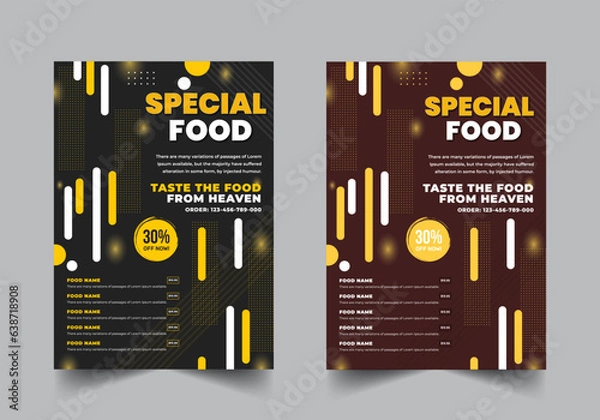 Obraz Special food flyer template vector