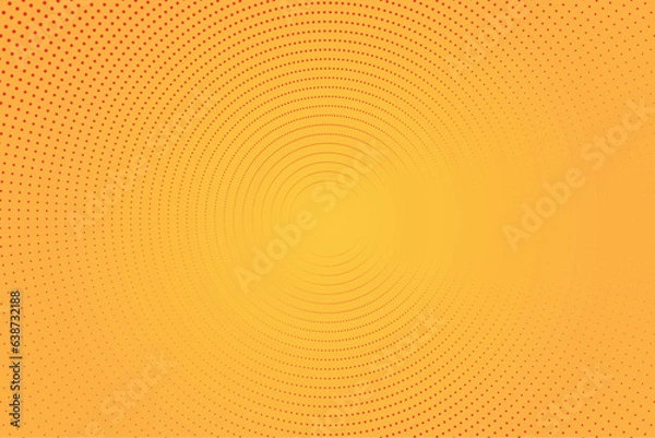 Fototapeta Dot Pattern Background Halftone Pattern & Trendy Style in Sunburst.