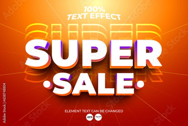 Obraz Super Sale Text Effect