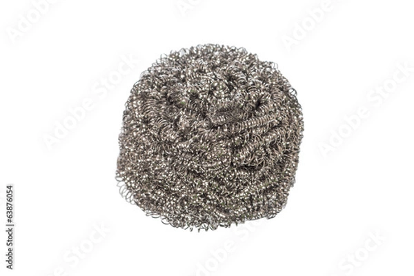 Obraz steel wool dishwashing isolated on white