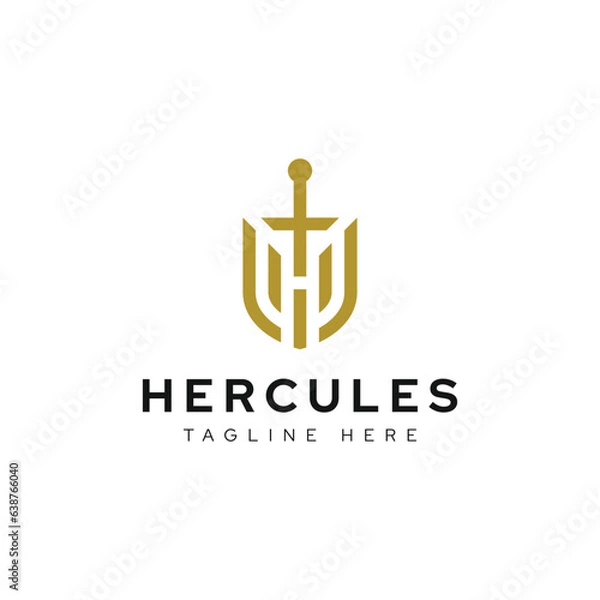 Obraz Hercules sword shield logo