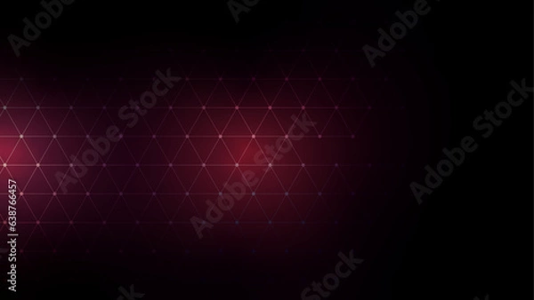 Obraz 三角パターン背景素材，テクノロジー，レッドのグラデーション