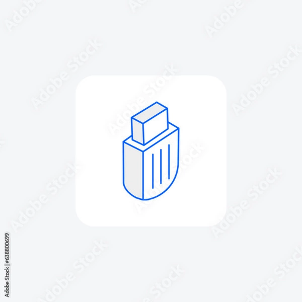 Fototapeta USB Bridging Data Horizons isometric Duo Color Icon