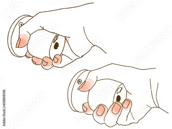 Obraz ドアノブを握るイラスト素材