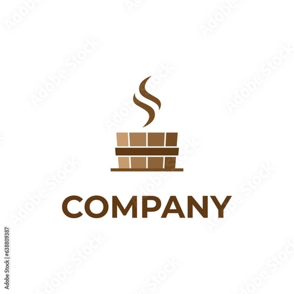 Obraz Stylish sauna or bath logo