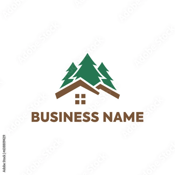 Obraz villa logo design vector