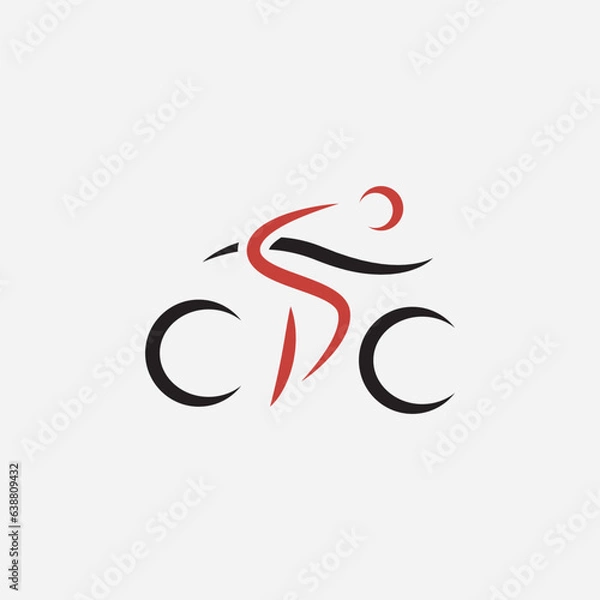 Obraz Triathlon logo vector
