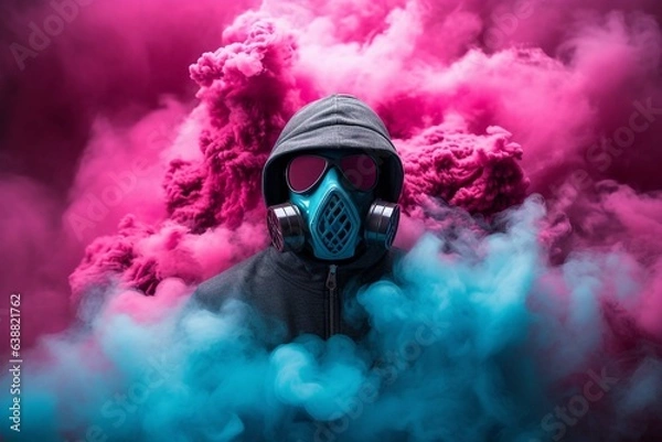 Obraz Person in mask. Ai generated.